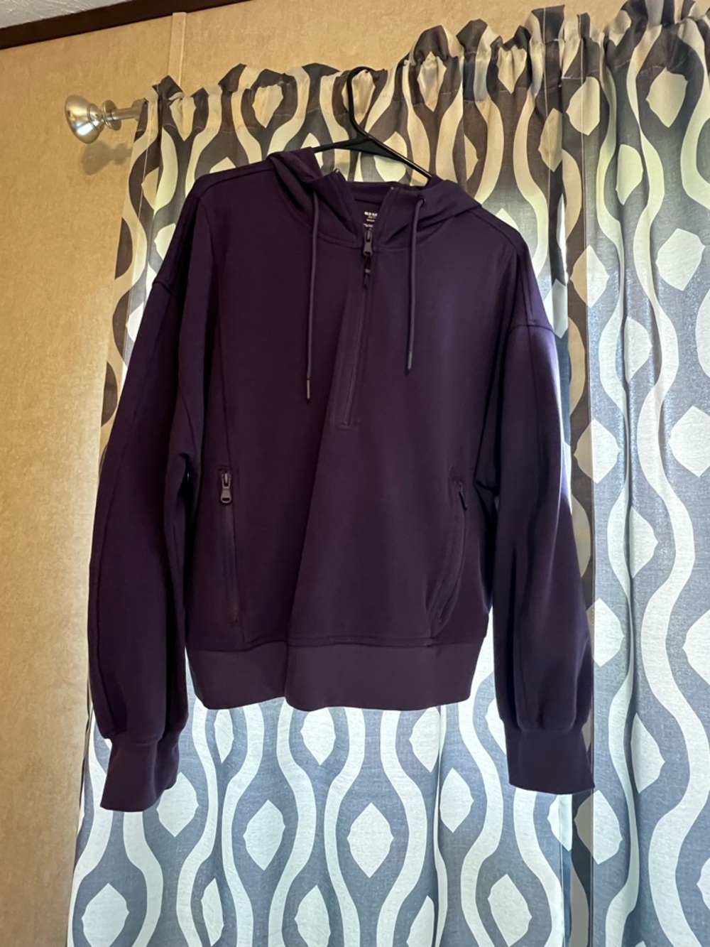 Old Navy Woman’s Hooded Half-Zip Pullover Sweater - Deep Purple